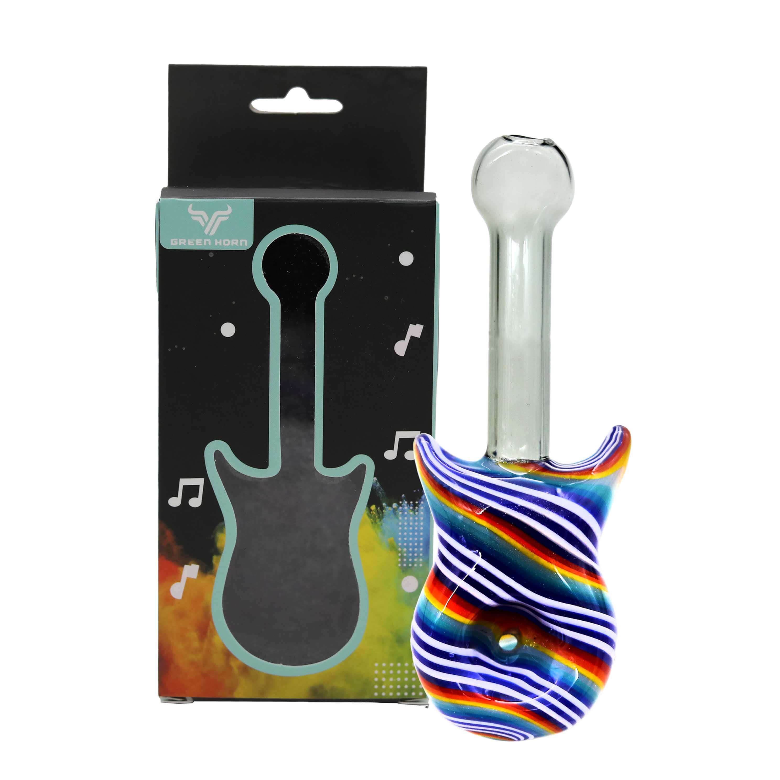 Blue Guitar Wigwag Handpipe (PH228B) | 4 inch | Assorted Colors product image